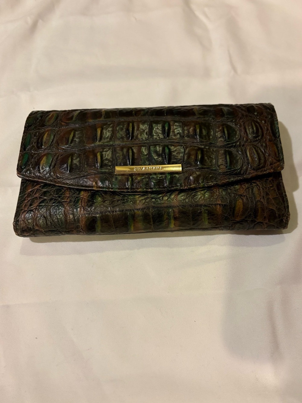 BRAHMIN BLACK CROC WALLET